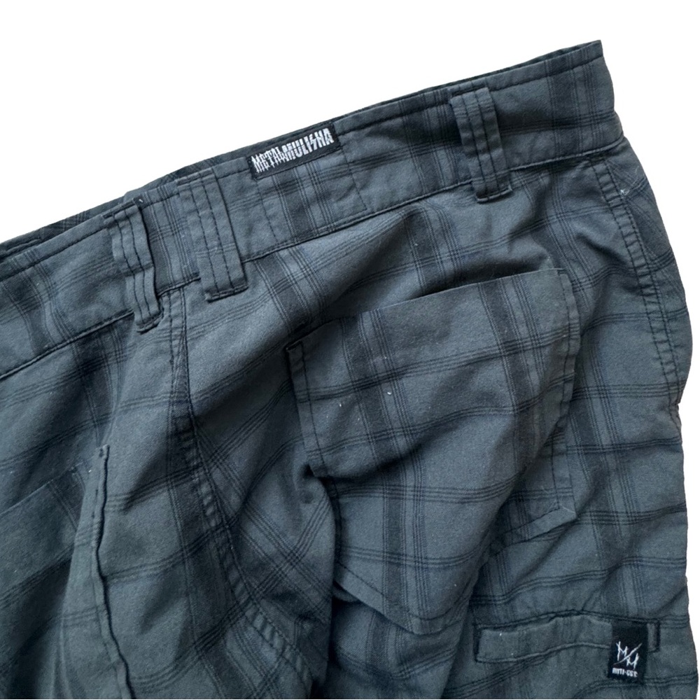 Metal Mulisha Dark Plaid Shorts - Picture 4 of 6